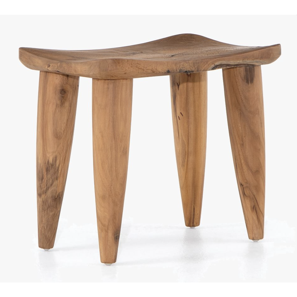 Zander Teak Outdoor Accent Stool
